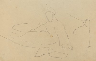 Sitzende Figur auf dem Boden von Paul Gauguin
