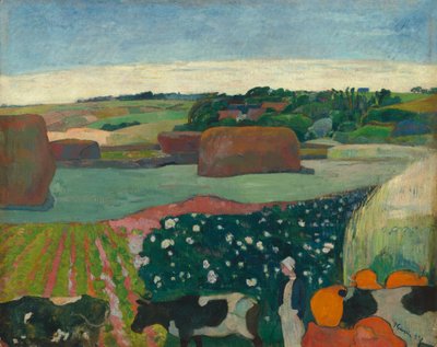 Heuhaufen in der Bretagne von Paul Gauguin