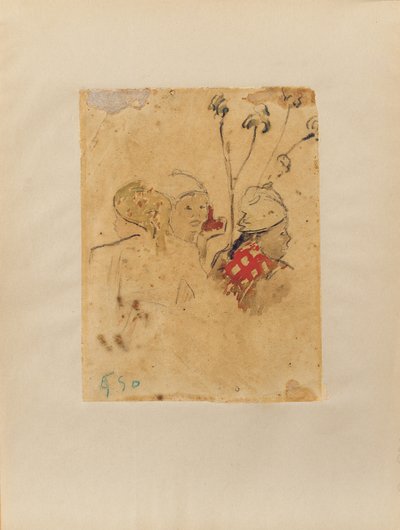 Köpfe und Vegetation, 1887 von Paul Gauguin