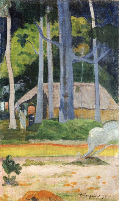 Hütte in den Bäumen von Paul Gauguin