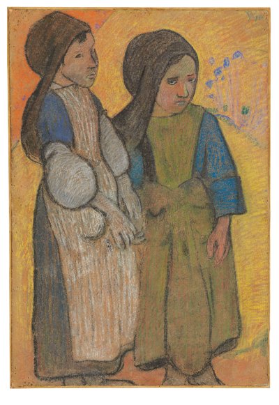 Kleine Bretonen vor dem Meer II von Paul Gauguin