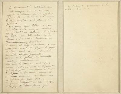 Manuskriptseiten (verso) von Paul Gauguin