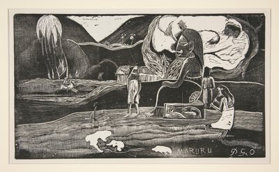 Maruru; Merci - Ein Dankesopfer von Paul Gauguin
