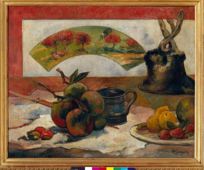 Stillleben mit Fächer von Paul Gauguin