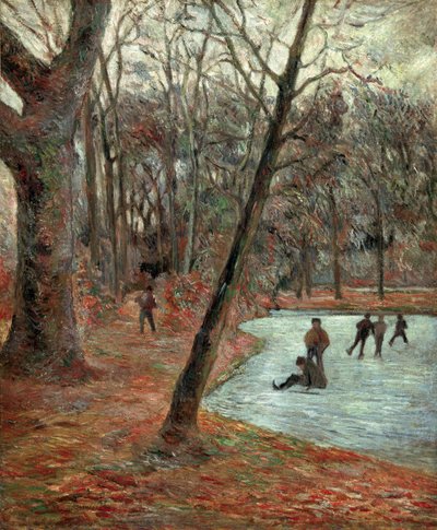 Schlittschuhläufer im Frederiksberg-Park von Paul Gauguin