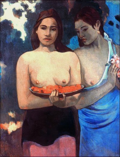 Tahiti: Zwei tahitianische Frauen von Paul Gauguin