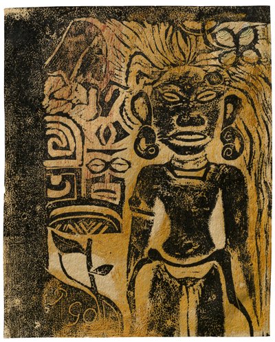 Tahitianisches Idol, die Göttin Hina, 1894-95 von Paul Gauguin