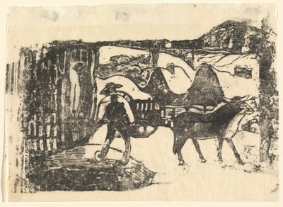 Der Ochsenkarren (Le char à boeufs) von Paul Gauguin