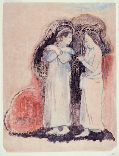 Zwei stehende tahitianische Frauen, 1894 von Paul Gauguin