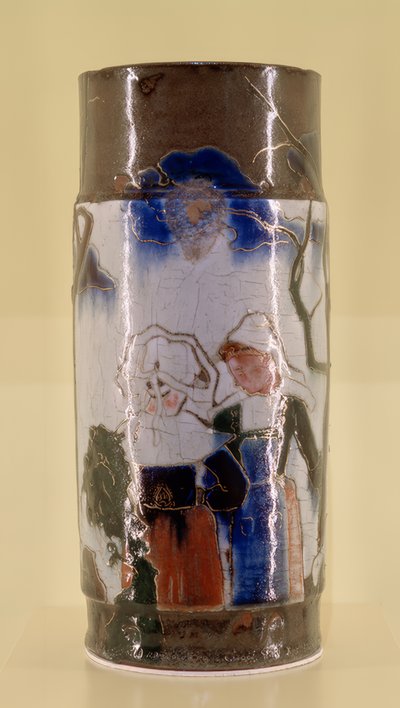 Vase mit bretonischen Szenen von Paul Gauguin