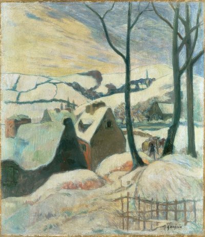 Dorf unter Schnee von Paul Gauguin