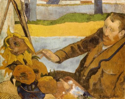 Vincent van Gogh, Sonnenblumen malend von Paul Gauguin