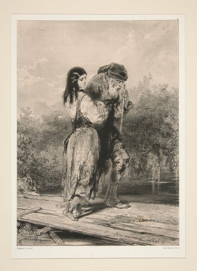 (PIETE FILIALE>) von Paul Gavarni