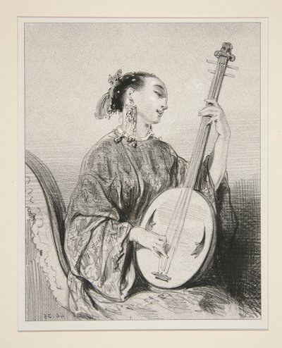 Chinesische Sängerin von Paul Gavarni