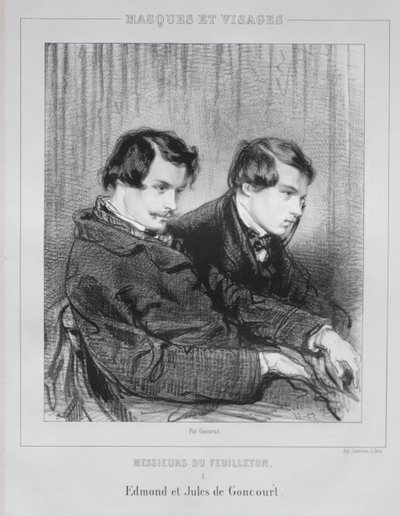 Edmond und Jules de Goncourt von Paul Gavarni
