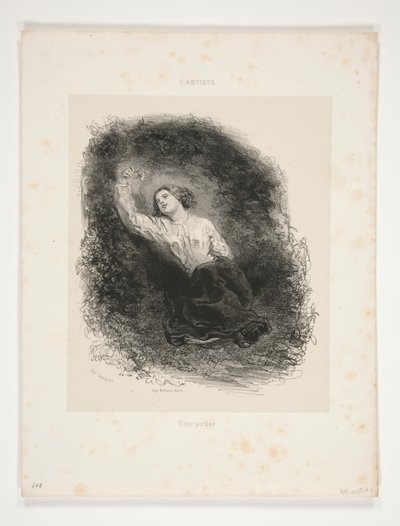Verlorene Blume von Paul Gavarni