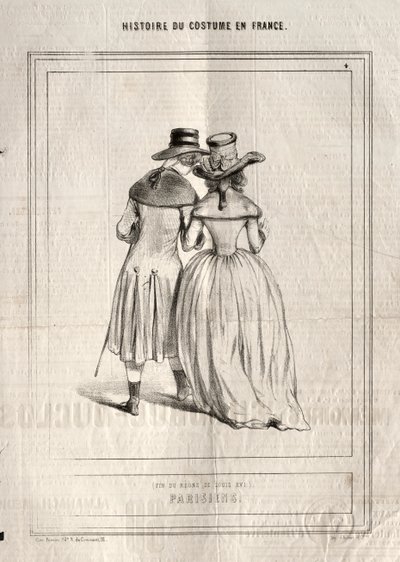 Histoire du Costume en France: Parisiens, 1843 von Paul Gavarni