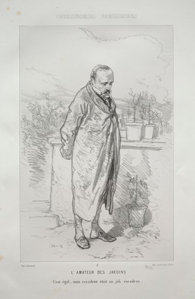 Der Gartenliebhaber von Paul Gavarni