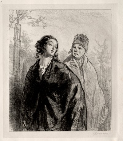 Das Mädchen und die Mutter von Paul Gavarni
