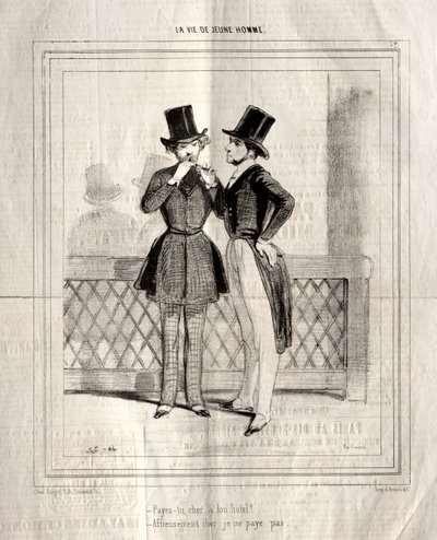 La Vie de Jeune Homme, 1842 von Paul Gavarni