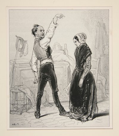 Der Ehemann Komödiant von Paul Gavarni