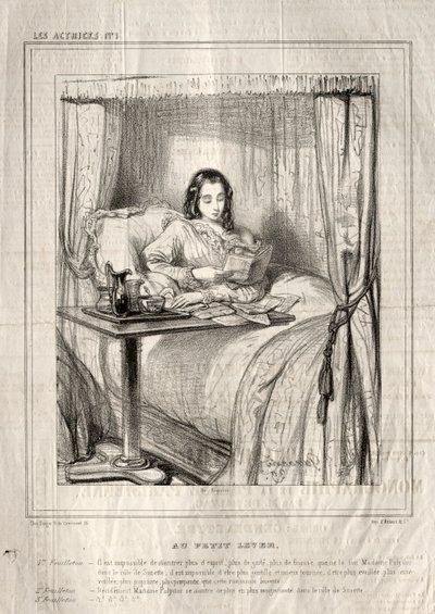 Die Schauspielerinnen: Beim kleinen Aufstehen..., 1843 von Paul Gavarni