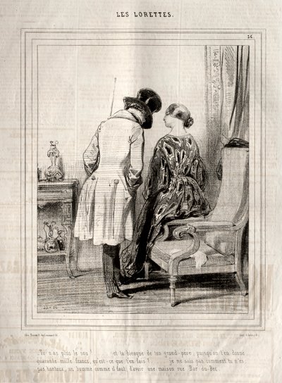 Les Lorettes von Paul Gavarni