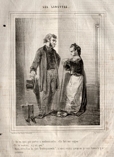 Les Lorettes, 1842 von Paul Gavarni