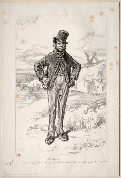 Physionomien Parisiennes: Le Lundi, 1857-58 von Paul Gavarni