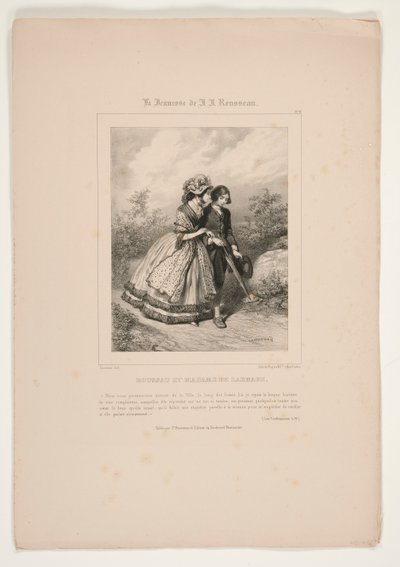 Rousseau und Madame de Larnage von Paul Gavarni