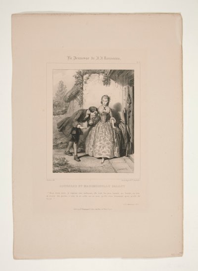 Rousseau und Mademoiselle Galley von Paul Gavarni