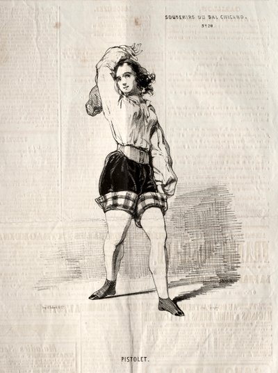 Souvenirs du Bal Chicard: Pistolet von Paul Gavarni