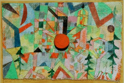 Burg mit untergehender Sonne von Paul Klee