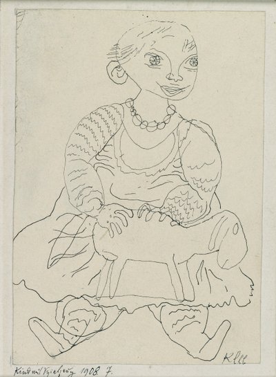 Kind mit Spielzeug, 1908 von Paul Klee