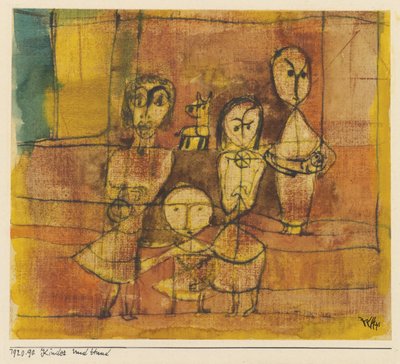 Kinder und Hund, 1920 von Paul Klee