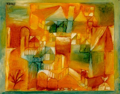 Fassade Braun-Grün, 1919 von Paul Klee