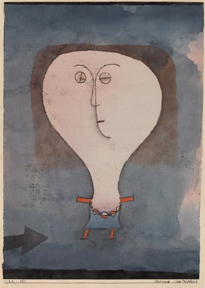 Schrecken eines Mädchens, 1922 von Paul Klee