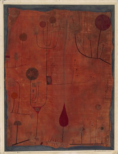 Früchte auf Rot, 1930 von Paul Klee