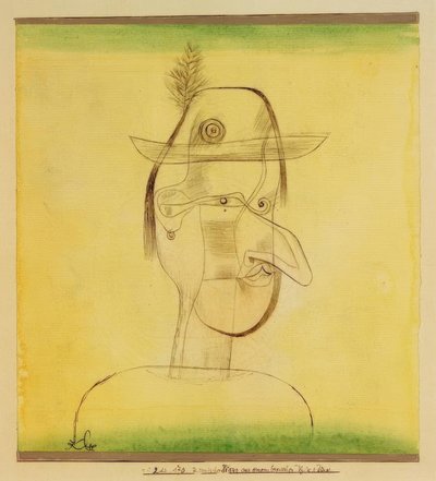 Komische Figur aus einem bayrischen Volksstück von Paul Klee