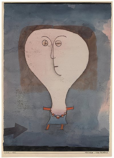 Schreck eines Mädchens von Paul Klee
