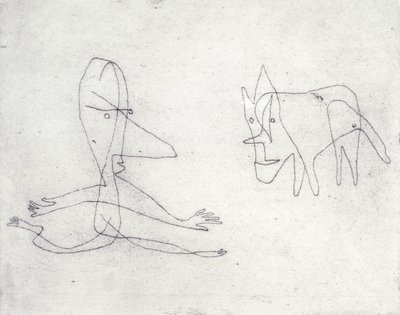 Warum rennt er? von Paul Klee