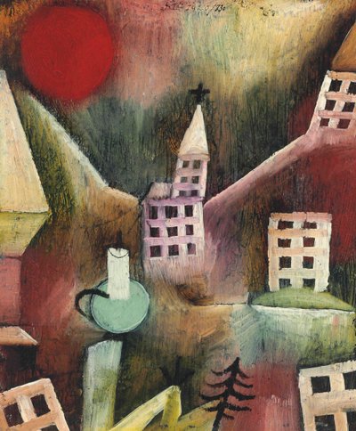 Zerstörtes Dorf, 1920 von Paul Klee