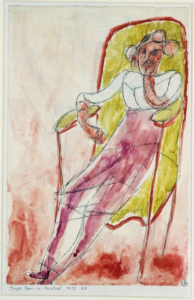 Junge Frau im Sessel von Paul Klee
