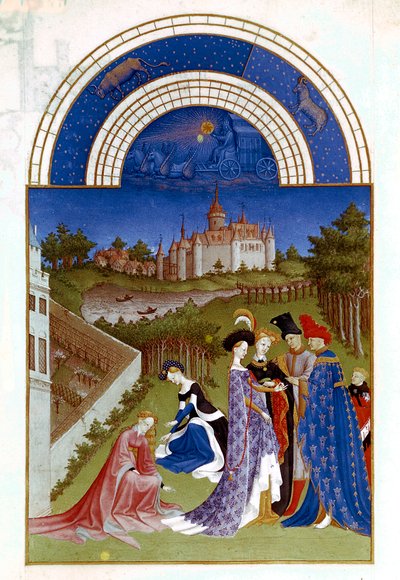 April, 1412-1416 von Paul Limbourg