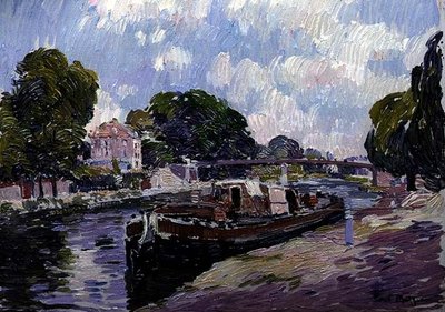 Das Kanalboot, Bougival von Paul Mathieu