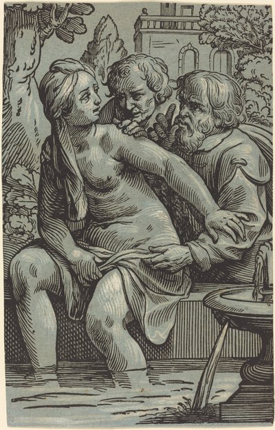 Susanna und die Ältesten von Paul Maupin, after Jacques Stella