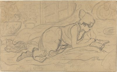 Studie für "La Liseuse couchée" von Paul Elie Ranson