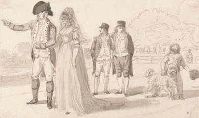 Eine Familie im Hyde Park von Paul Sandby