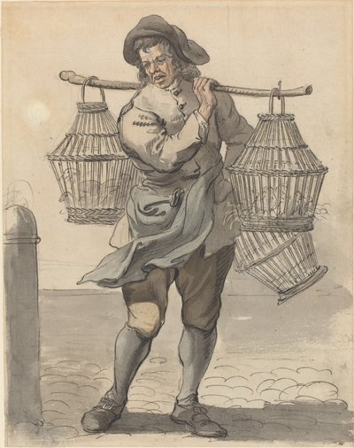 Ein Geflügelverkäufer von Paul Sandby