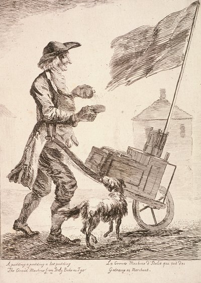 Puddingverkäufer, Rufe von London, 1760 von Paul Sandby